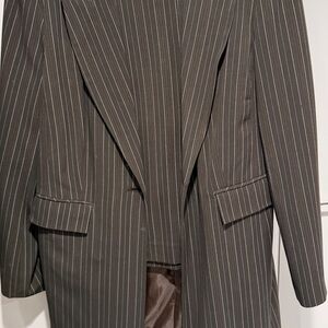 Sophisticated Gray Pinstripe Women's Pantsuit